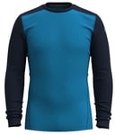 Smartwool Merino 250 Baselayer Crew Men herrunderställströja Nival Blue/Deep Navy-N83 XL - Fri frakt