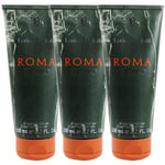 Roma Uomo by Laura Biagiotti for Men Combo Pack: Shower Gel 20.1oz (3x 6 7oz)