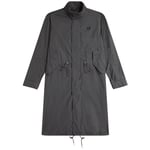 Fred Perry Mens Straight Hem Gunmetal Thin Parka Jacket - Grey Polyamide - Size Large