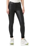 Vero Moda Women's Vmseven Nw S.slim Smooth Coated Pants Slim, Black (Black Detail:coated), 12 L32 Manufacturer Size L L32 UK