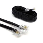 Rj11 To Rj11 Cable Adsl Bt Broadband Modem Internet Dsl Phone Router Lead Black