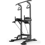 MYMGG Dip Station Chin Up Bar Multi-Function Power Tower Adjustable Height Home Fitness Workout Station Dip Stands Pull Up Bar Push Up