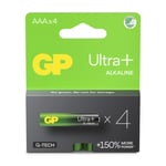 GP Ultra Plus Alkaline AAA-batteri 24AUP/LR03 4-pack