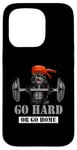 Coque pour iPhone 15 Pro Black Cat Haltérophilie en salle de fitness Go Hard or a Go Home