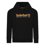 Sweat à capuche Junior Garçon Timberland en coton noir