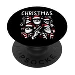 Mafia Santa Claus – Père Noël amusant pour amoureux de Noël PopSockets PopGrip Adhésif