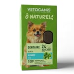 Vetocanis - Ô Naturel - Bouchées Dentaire pour Chien à Base d'Algues - Friandises pour Chiens Contre la Mauvaise Haleine Chien à Utiliser comme Récompense - Nourriture pour Chiens - 24 Bouchées - 36g