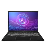 MSI Summit A16 AI+ Laptop - (16"16:10 QHD+ 165Hz Touchscreen, AMD Ryzen AI 9 365, AMD Radeon Graphics, 32GB RAM, 1TB SSD, Wi-Fi 7 Qualcomm FastConnect 7800, Windows 11 Home) - Ink Black