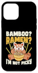 Coque pour iPhone 12 mini Panda rouge mangeant des ramen en bambou mignon panda rouge