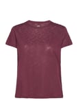Soft Texture Tee Sport T-shirts & Tops Short-sleeved Burgundy Casall