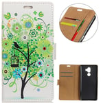 KM-WEN® Case for Alcatel 3X 5058I (5.7 Inch) Book Style Green Tree Pattern Magnetic Closure PU Leather Wallet Case Flip Cover Case Bag with Stand Protective Cover Color-10