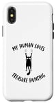 Coque pour iPhone X/XS My Human Loves Treasure Hunting – Cat Parent Hobby Lover