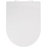 WENKO Abattant WC avec frein de chute Premium Calla, abattant WC clipsable avec fixation inox, Thermoplast, 35,5x47 cm, Blanc