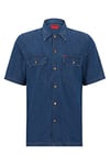 HUGO Hommes Elpy Chemise Relaxed Fit en Denim de Coton Pur