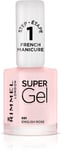 Rimmel London Super Gel French Manicure Nail Polish, 91 English Rose, 12 ml