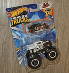 Hot Wheels Monster Trucks Bone Shaker With Hot Wheels Car 1:64 Scale