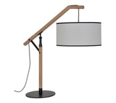 Lampe bois & métal H. 64 cm BROOKLYN blanc