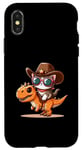 Coque pour iPhone X/XS Dinosaure & Chat, T-Rex, Propriétaire De Chat