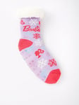 Barbie Borg Lined Slipper Boots Socks - Pink, Pink, Size 6-8.5 Younger