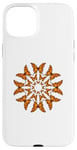 Coque pour iPhone 15 Plus Petit papillon – Motif floral mandala orange