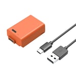 SMALLRIG EN-EL25 Batterie USB-C de Remplacement pour Nikon Z30 / Z50 / Z FC, Batterie d'Appareil Photo Rechargeable Entièrement Chargée en 1,75H pour Nikon Z30, Z50, Z FC, Orange - 4967