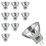 10x Paulmann Ampoule Halogène 35W 35mm Argent GU4 Verre 30° 12V