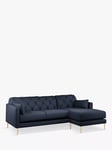 Swoon Mendel Large 3 Seater RHF Chaise End Sofa, Gold Leg