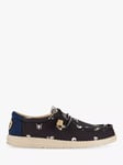 Hey Dude Wally Stars & Skulls Print Shoes, Black