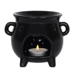 Black Cauldron Oil Burner Wicca Gothic Magic Wax Halloween Gift FI_04538