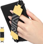 Dragonne De Sécurité Pour 6-8"" Kindle Ereaders Fire Tablet - Kindle/Kobo/Voyaga/Lenovo/Sony Kindle E-Book Tablet, Sangle Haute-Élastique Polyvalente Légère Support Antidérapante, Jaune