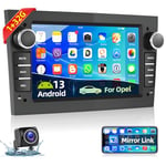 Podofo Android Autoradio pour Opel Astra Antara Vectra Corsa Zafira Meriva Vivaro Combo, 7" Écran Tactile Autoradio Bluetooth avec GPS,RDS,Lien Miroir,SWC,WiFi,USB,Dab+AHD Caméra de Recul