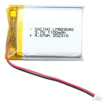 3,7V 803040 3.7V 1100 MAH, Pcm , Jst PH1.0-2P Sena 10C Turtle Beach Elite 800