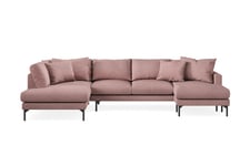 Menard 5-seters U-Sofa - Lilla U-sofa