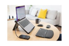 Kensington SureTrack Dual Wireless Mouse - mus - 2.4 GHz, Bluetooth 5.0 LE, Bluetooth 3.0 - svart