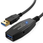 10M Câble Actif Usb 3.0 Rallonge Active Avec 2 Amplificateur De Signal Câble Répéteur Usb3.0 Câble De Rallonge Pc Ordinateur Imprimante Scanner[X417]