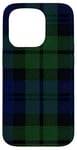 Coque pour iPhone 15 Pro Plaid écossais vert noir