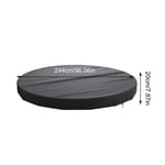 Couverture de Piscine Ronde Pliable et Étanche de 6/8/10/15/18 Pieds,Anti-Poussière pour Piscine Hors Sol,pour Jacuzzi,Tramimmersion avec Structure - Type 8FT