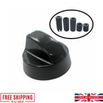 HOOVER  BLACK COOKER OVEN HOB CONTROL KNOB & +5 DAPTORS