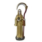 DRW Figurine Santa Mort dorée avec Faux et Boule de Cristal 20x20x69 cm