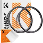 K & F  Concept  49Mm - 58Mm  Metal  Step  up  Ring ,  49Mm  to  58Mm  Aluminum