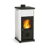 Nordique 7142764 Thé Bianca Poêle Bois Acier Porcelaine 6,6KW A+ 189 m3