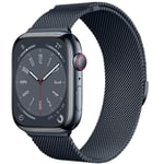 Milanese metallband med magnet, passar Apple Watch-band iWatch serier 9 3 6 5 SE 7 8 Ultra 2 Midnight Color 42mm/44mm/45mm/49mm