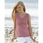 Butterfly Heart Top by DROPS Design - Topp Strikkeoppskrift str. S - X - XXX-Large