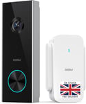 Wireless Doorbell Camera Battery-Powered Video Doorbell 2KResolution H-Detection