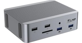 LMP USB4 SuperDock 2 - Station d'accueil 15 Ports USB4 – USB4, USB-C, USB-A, HDMI, DisplayPort, Ethernet, Audio, Lecteur de Carte – Conception en Aluminium avec Emplacement de sécurité Kensington