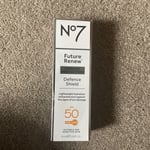 No7 Future Renew UV Defence Shield SPF 50 50ml New