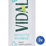 3x Vidal Déodorant Spray 150 Ml. Wild Musk