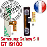 ORIGINAL Samsung Galaxy S2 GT i9100 Nappe Bouton Volume à souder Contacts Dorés