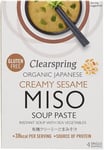 Clearspring Organic Japanese Creamy Sesame Instant Miso Soup 60g-4 Pack