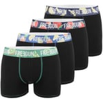 Boxers Freegun  Lot de 4 Boxers homme Coton Bio Noir